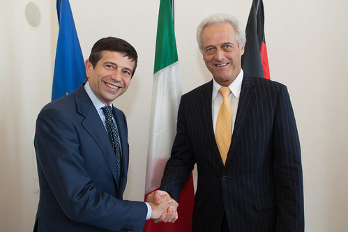 Il ministro delle Infrastrutture e dei Trasporti italiano Maurizio Lupi incontra a Berlino il ministro dei trasporti tedesco Peter Ramsauer