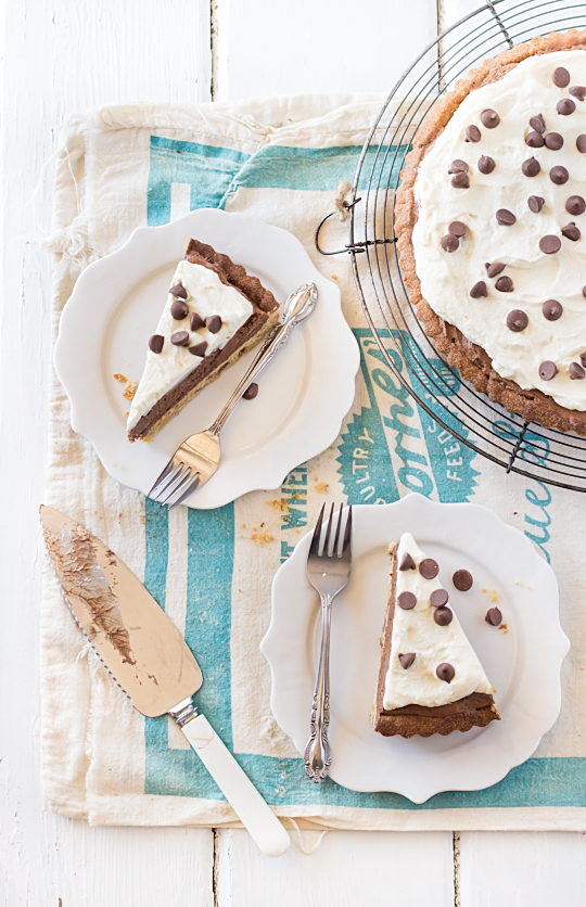 Chocolate Mousse Tart with Chocolate Chip Cookie Crust