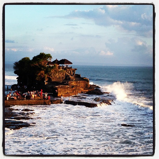 Beautiful Tanah Lot. Fourth time to #bali, first time to #tanahlot #travel #sunset #sea #beach #holiday