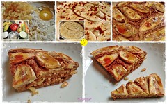 Sunday morning baking - apple banana cake ✿ ღ′◡‵)