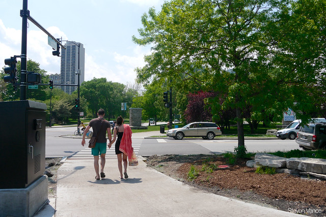 New sidewalks at Fullerton/Cannon in Lincoln Park