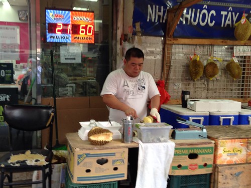 Preparing durian (fruit), LES/Chinatown