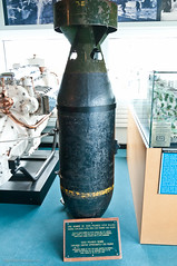 Una bomba de 1000 libras en el museo del desembarco de Arromanches