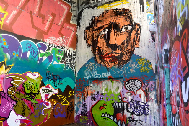 Graffiti under the South Bank centre, London