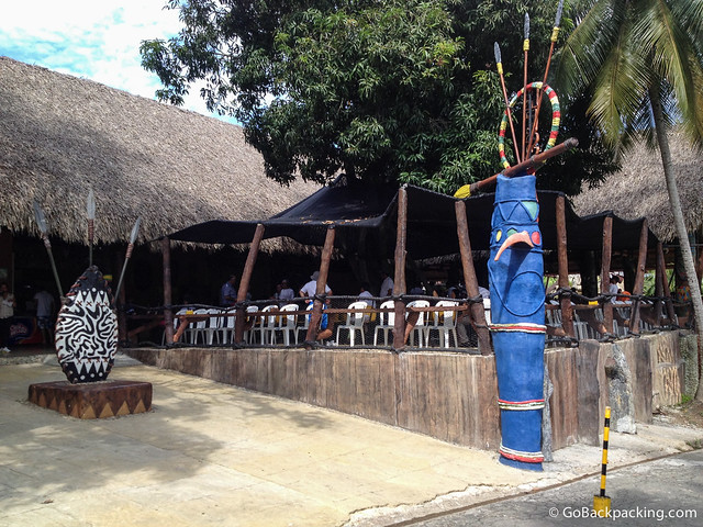 The African-themed cafeteria