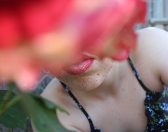 self-portrait with roses 1/18/2014