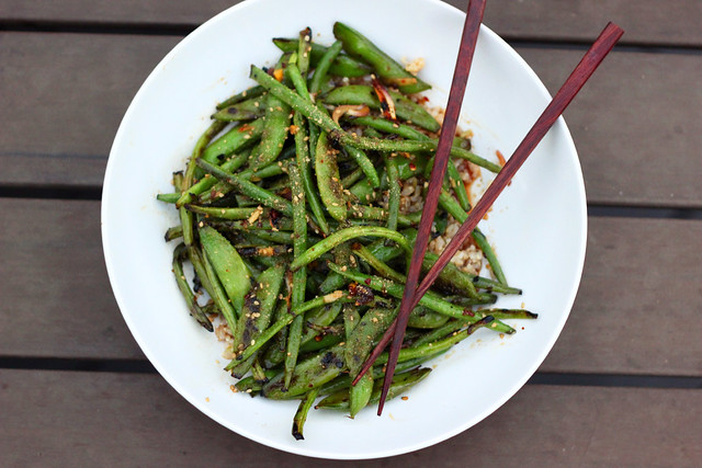 Grilled Asian Green Beans - Gluten-free + Vegan