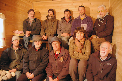 the Finnish Sauna Fundamentals class visits The Snowdeal Sauna and Endures Stories.