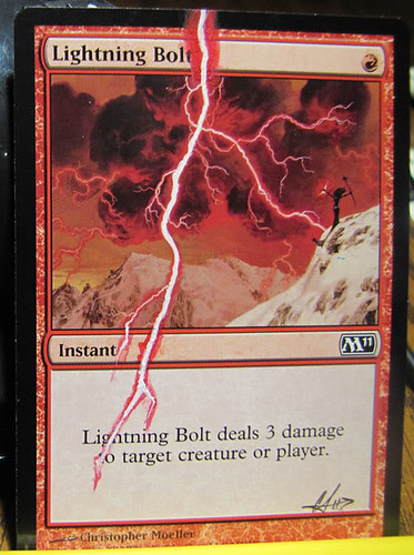 Lightning Bolt Altered Art Magic the Gathering MTG Altered card artwork