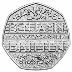 Benjamin Britten 50 pence coin