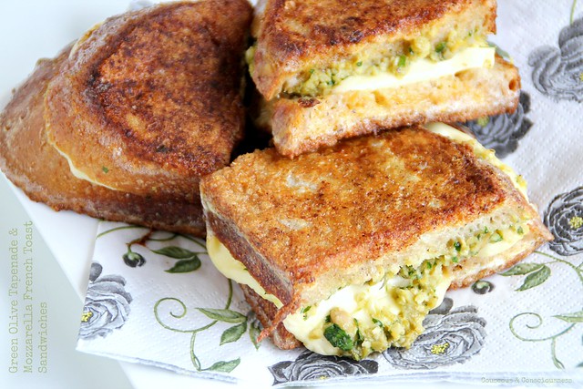 Green Olive Tapenade & Mozzarella French Toast Sandwiches 3