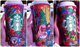 Top entries from the Starbucks Christmas Cup Design Contest 2012