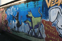 Banksy, cat and dogs