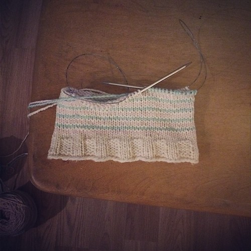 Cowl in progress. #knitting I can't wait to wear it. #knittingformyself