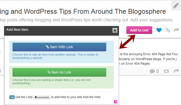 Add your Blogging tips post