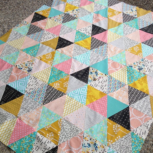 Triangle quilt top complete! #triangleman #babylock