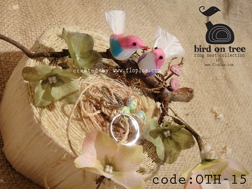 natural theme wedding ring nest tree style from floplus