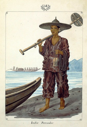 010-Indio Pescador-Vistas de las Yslas Filipinas y Trages…1847-J.H. Lozano- Biblioteca Digital Hispánica