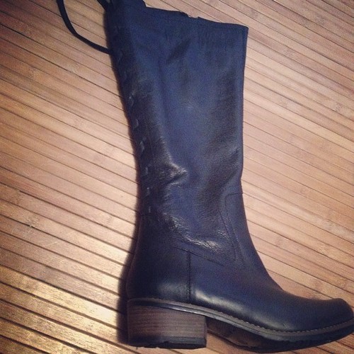 New leather boots