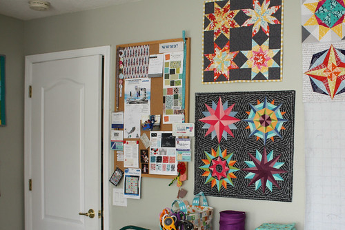 Bulletin Board and Minis in my new sewing space
