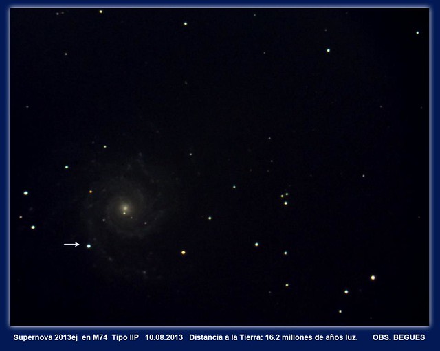 Supernova 2013ej en M74