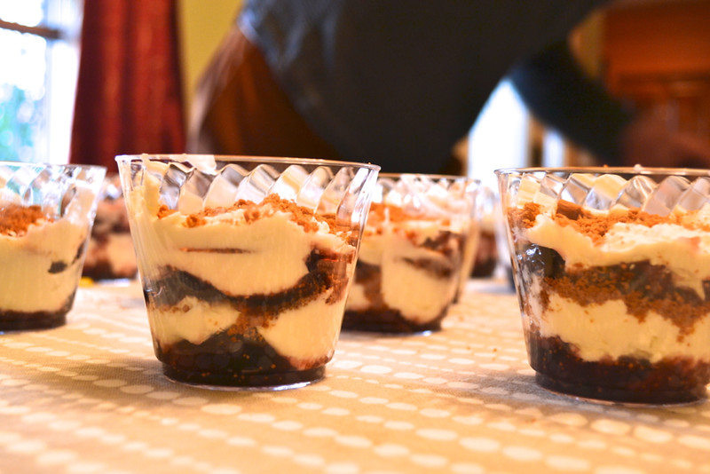 honeyed fig with goat cheese and mascarpone cream trifles | things i made today