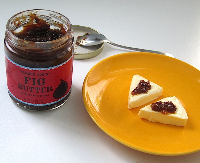 TRADER JOES FIG BUTTER ON CHEESE
