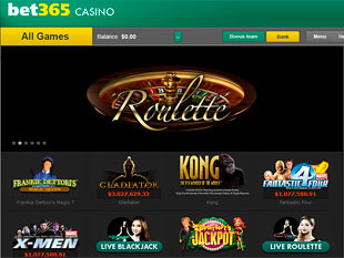 Bet365 Casino Lobby