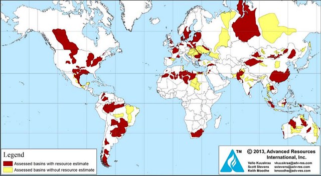 Map: Shale Gas and Shale Oil Basins the World