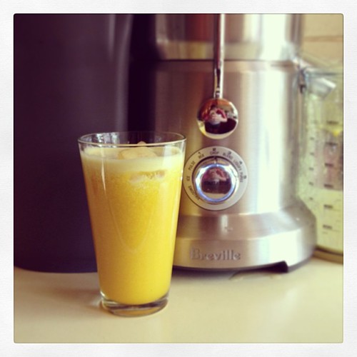 Today's #dailyjuice - golden beetroot, pineapple & ginger - @brevilleaus #eatfoodphotos  Dec 17 #fruity