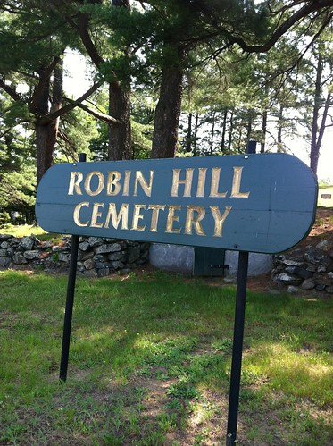 Robin Hill Cemetery Sign by midgefrazel