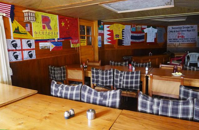 Everest Base Camp trek - a typical teahouse dining hall