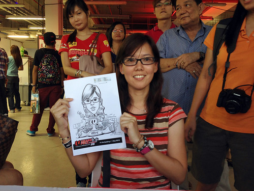 caricature live sketching for NTUC U Grand Prix Experience 2013 - 25