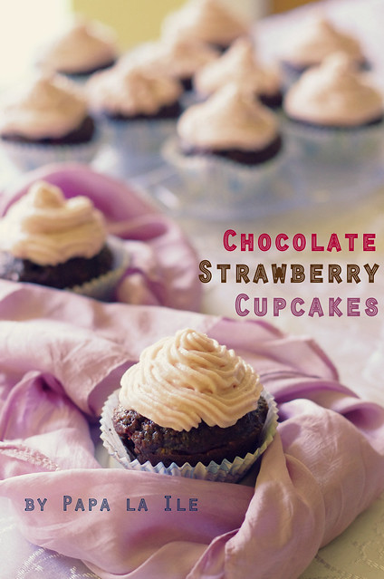 Chocolate strawberry cupcakes (8)