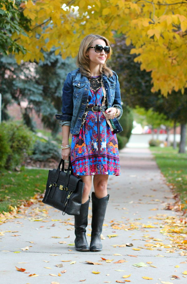 Restyling a summer dress for fall