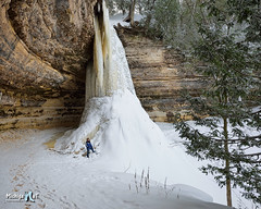 Frozen Munising Falls Upper Michigan by Michigan Nut