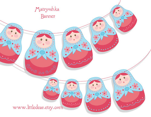 matryoshka dolls printable garland