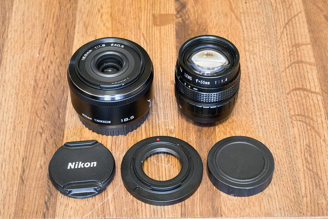 Nikon V1 & Nikkor 18.5mm f/1.8 & C-Mount 50mm f/1.4