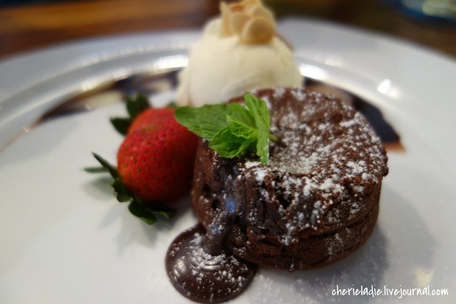 chocolate lava cake from gastrobar, dessert