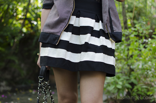 black-and-white-skirt
