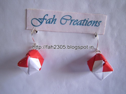 Handmade Jewelry - Origami Paper Box Earrings (1) by fah2305