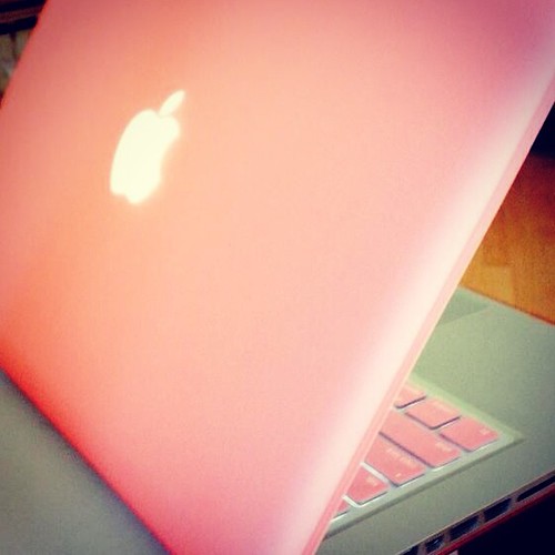 My new computer cover. It's very pink. #100happydays Day 41