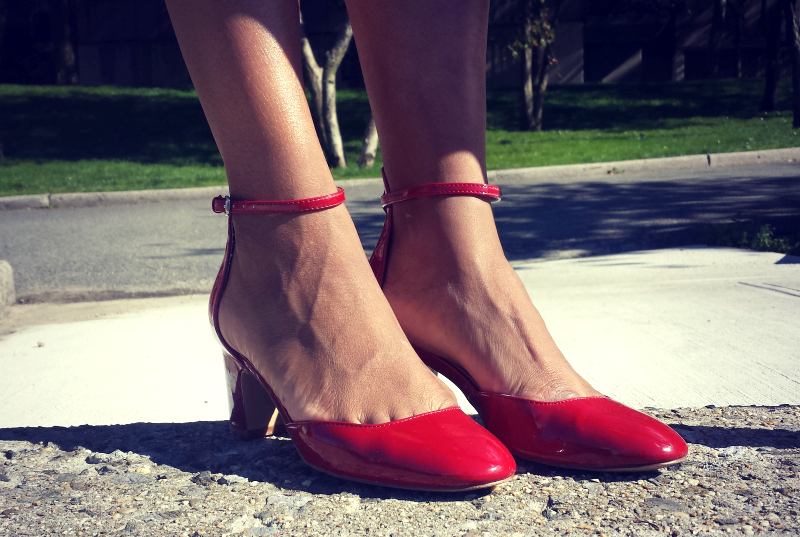 Red Patent Pumps
