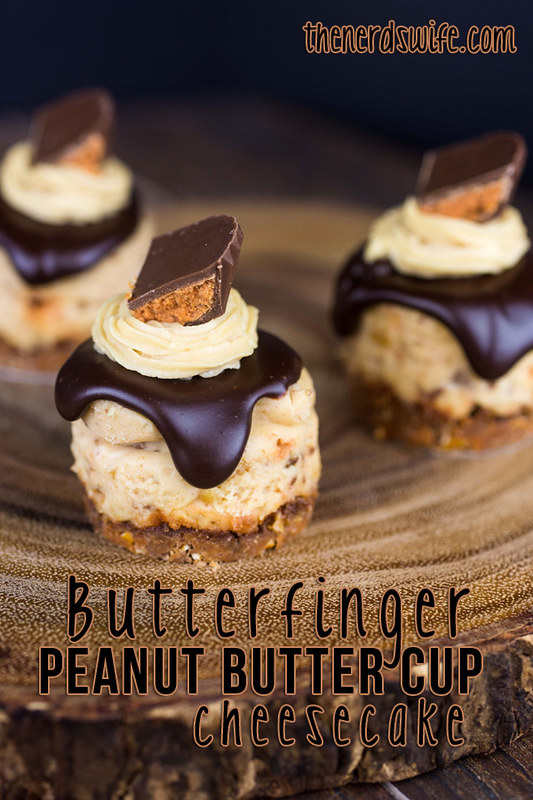 Mini Butterfinger Peanut Butter Cup Cheesecakes #ThatNewCrush #Shop