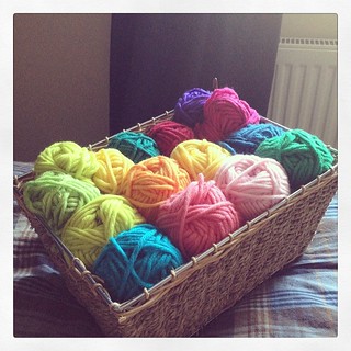 It's a basket of happy #crochetaddict #samples #myboshi #hadtobuysome #shocker