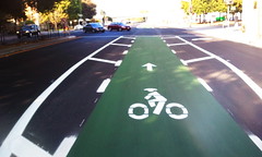 Green bike lane Hedding Street San Jose