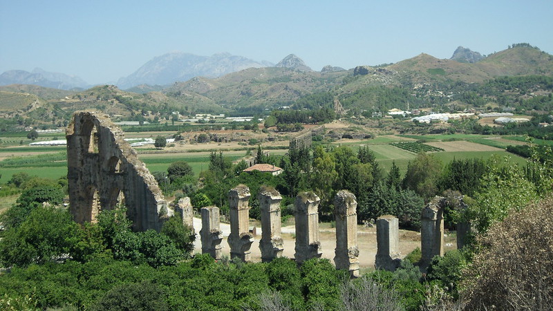 Acueducto de Aspendos, en Turquía.