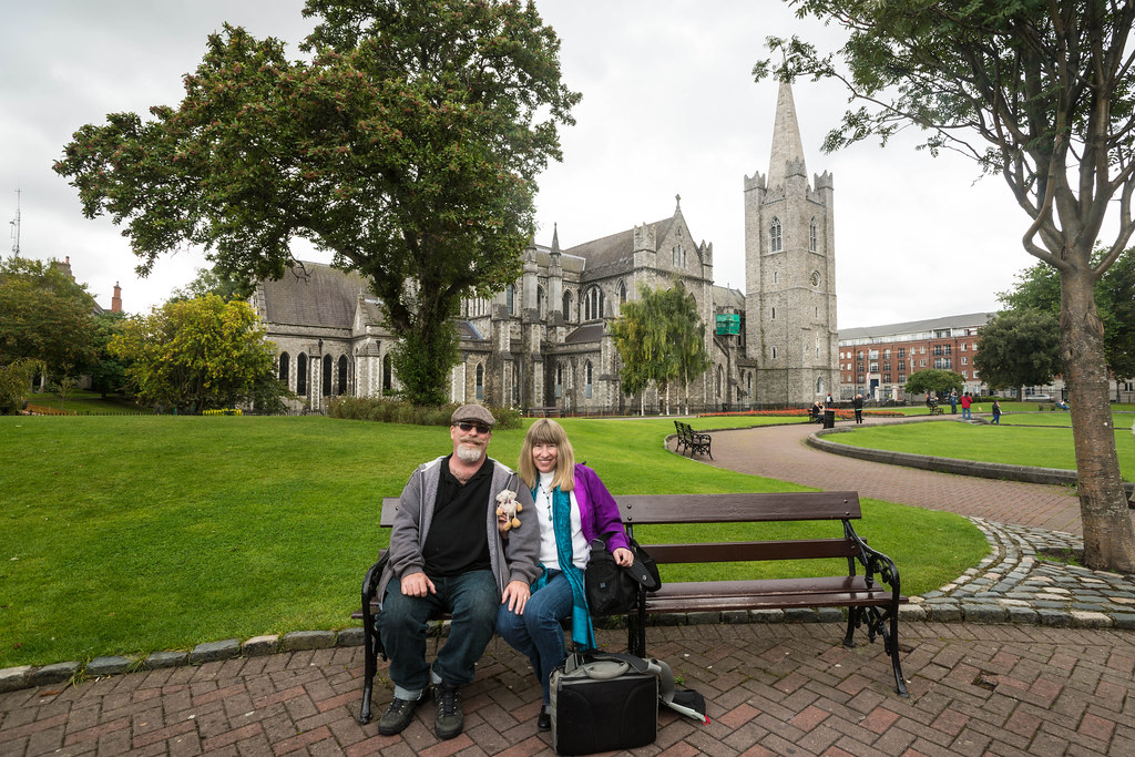 The tired travellers at St. Patrick's Cathedral