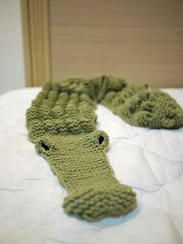 鱷魚圍巾-1