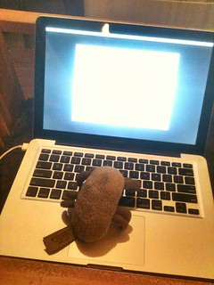 Dust Mite helps me reinstall Julie's mac